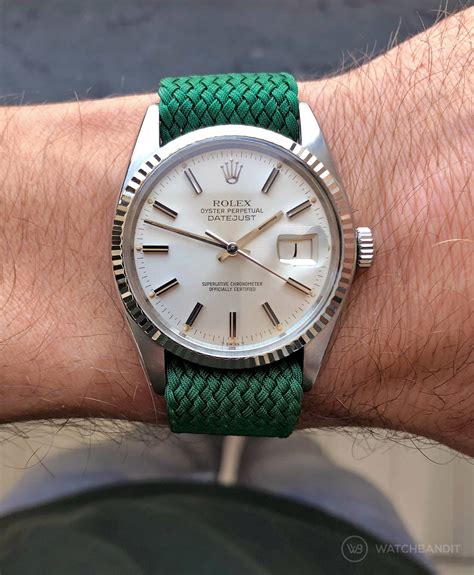 rolex rubber strap datejust|rolex datejust on nato strap.